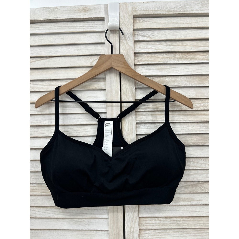 NEW Fabletics Sports Bra 2X Black Gorpcore Athleisure Gym
